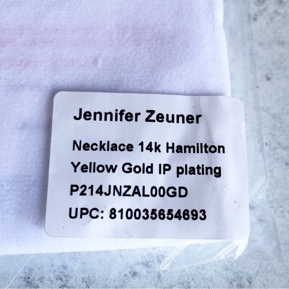 Jennifer Zeuner Necklace Flat Gold Herringbone Chain Revolve New - Picture 9 of 13